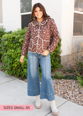 Aida Brown Floral Jacket