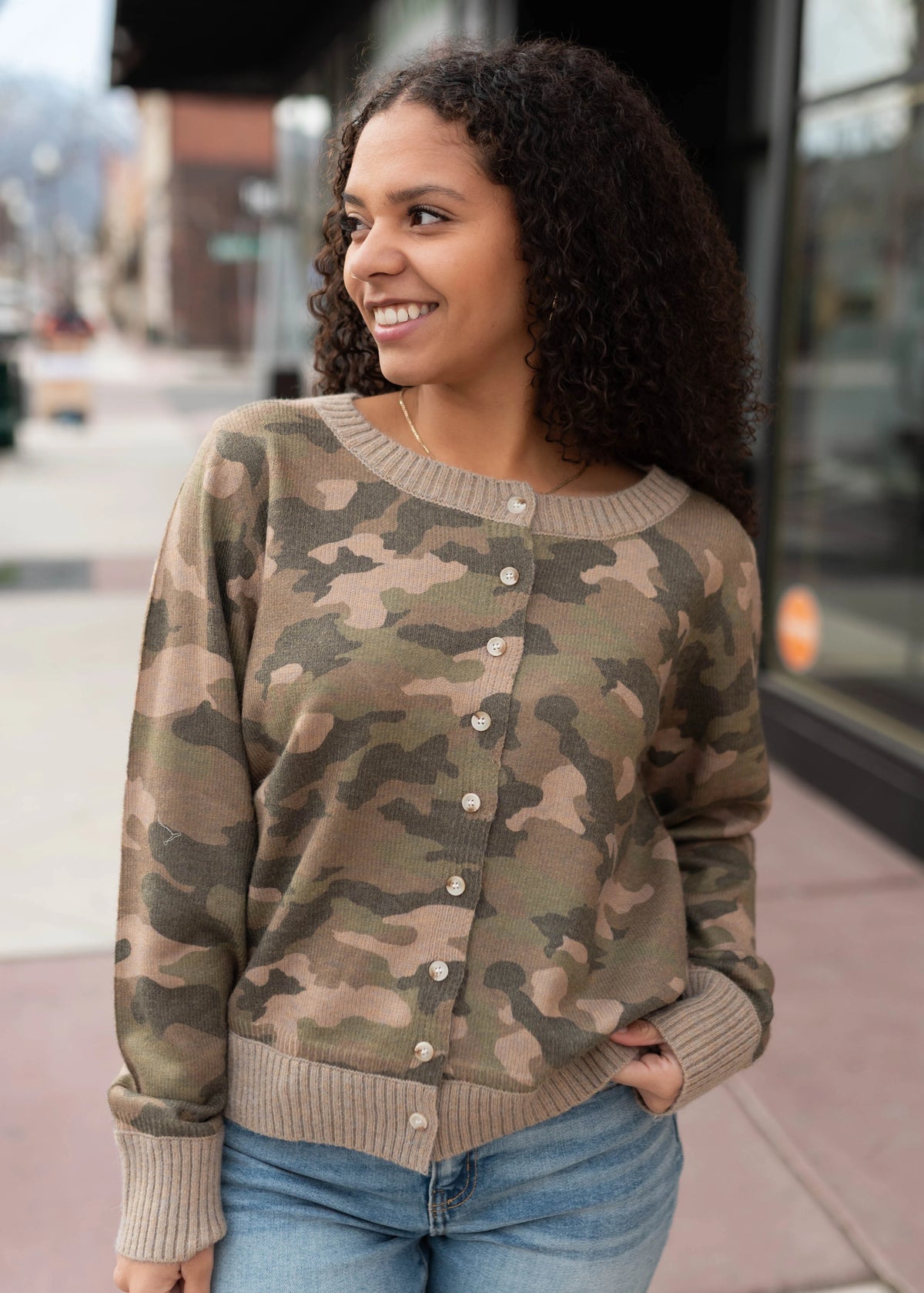 Iris Camo Cardigan