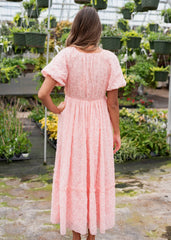 Carlee Pink Floral Textured Dress