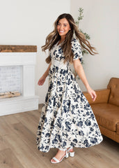 Skyler Navy Floral Dress