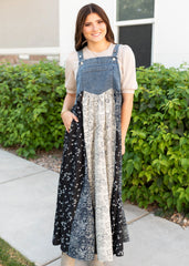 Jo Denim Patchwork Overall Dress