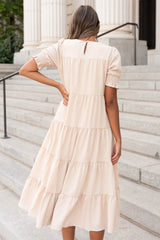 Janessa Tiered Cream Dress