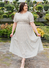 Layla Blue Floral Smocked Dress