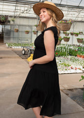 Brylee Black Smocked Dress