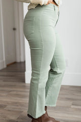 Odette Dusty Mint High Rise Pants