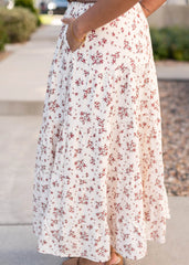 Ginny Burgundy Floral Skirt
