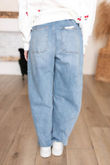 Andrea Light Denim Barrel Jeans