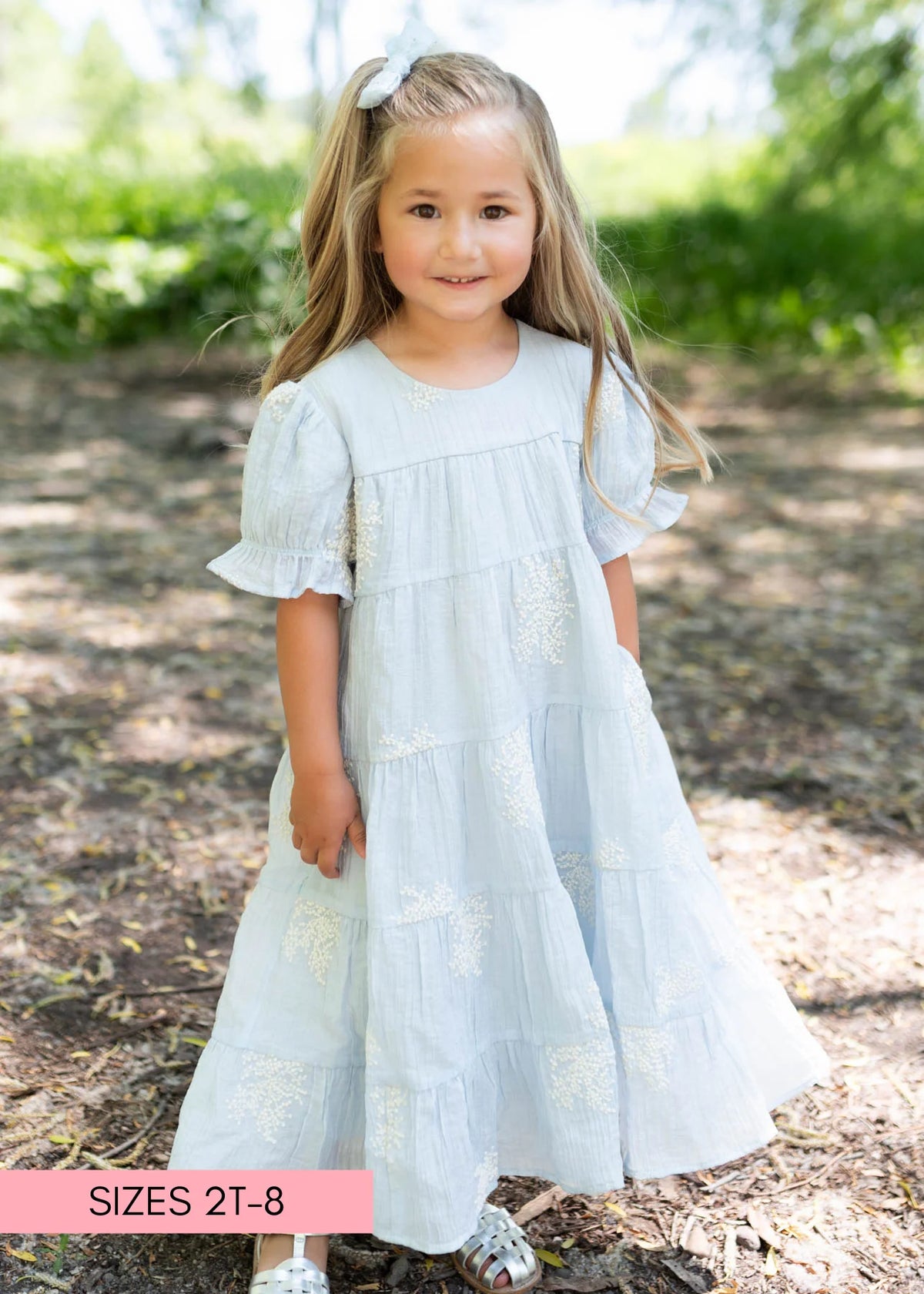 Amiri Soft Blue Little Girl Dress