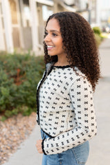 Peyton Black Pattern Cardigan