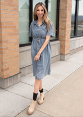 Kennedy Denim Button Up Dress