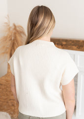 Bella Cream Mock Neck Top