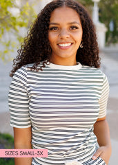 Klara Black Striped Top