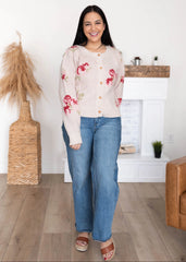 Briana Cream Floral Cardigan
