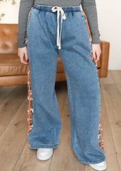 Hailey Camo Chambray Pants