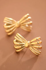 Violet 18K Bow Stud Earrings