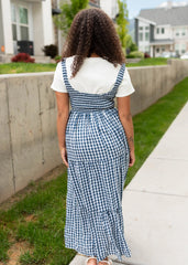 Glory Navy Gingham Dress