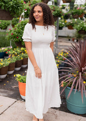 Hallie White Puff Sleeve Dress