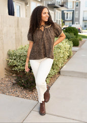 Madison Brown Pattern Top