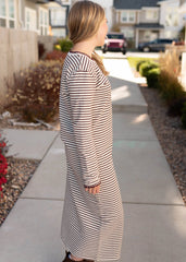 Holly Cream Stripe Dress