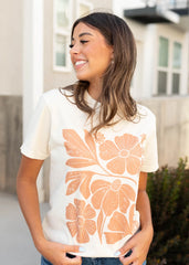Daphne Ivory Floral Print Tee