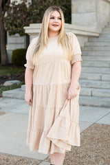 Janessa Tiered Cream Dress