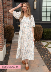 Eva Ivory Floral Dress