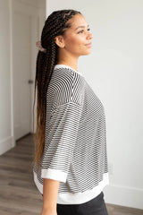 Charlee Black Stripe Top