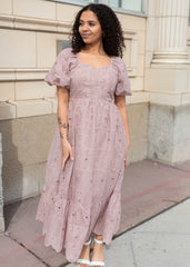 Laurel Mauve Eyelet Dress