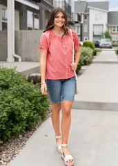 Jaydie Red Gingham Top