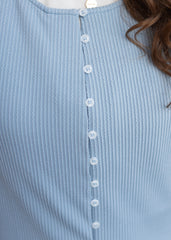 Tiffany Dusty Blue Textured Top