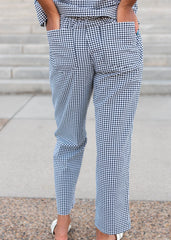 Lois Black Gingham Pants