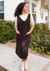 Katy Brown Corduroy Overall Dress