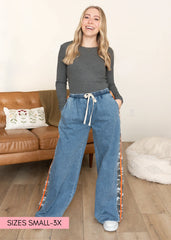 Hailey Camo Chambray Pants