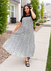 Pauline Navy Floral Tied Dress