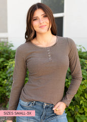 Connie Brown Striped Top