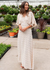 Daphne Beige Textured Dress