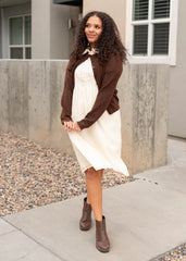 Maisie Cream Pattern Dress