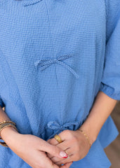 Malia Blue Tiered Top