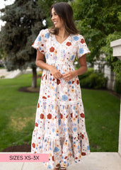 Mina Cream Floral Dress