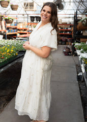 Marilyn Cream Embroidered Dress