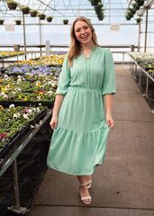 Ada Mint Tiered Dress
