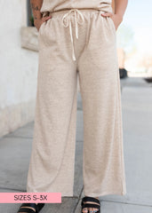 Baylee Taupe Drawstring Pants