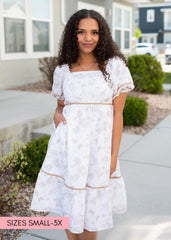 Layla Natural Floral Dress