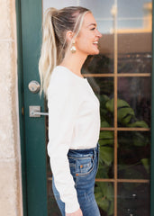 Deja Ivory Button Down Cardigan