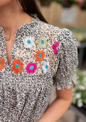 Marilynn Embroidered Floral Top