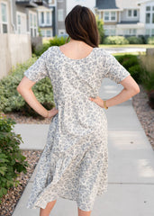 Beatrice Cream Floral Tiered Dress