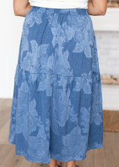 Alex Chambray Tiered Skirt