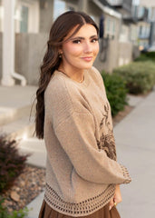 Justine Tan Pattern Sweater
