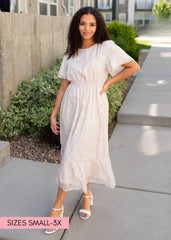 Jasmine Beige Floral Dress