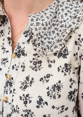 Leah Black Floral Blouse